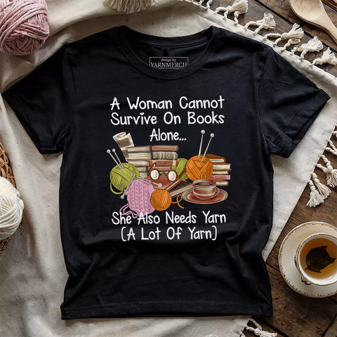 Books & Yarn Lover T-shirt