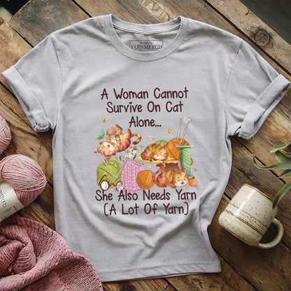 Cat & Yarn Lover T-shirt