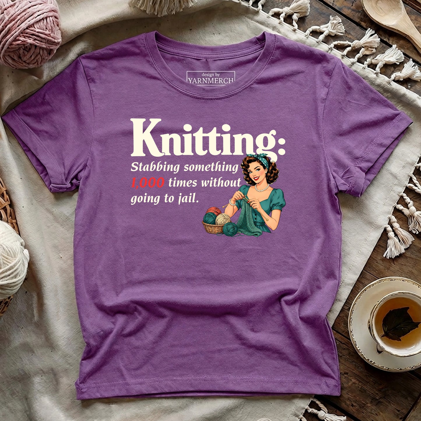 Knitting Without Going To Jail T-shirt