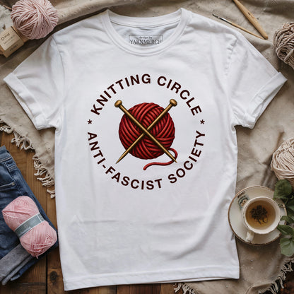 Knitting Social Anti Fascist T-shirt