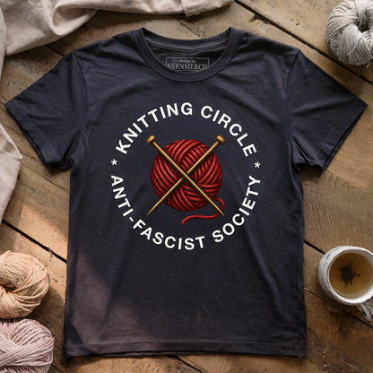 Knitting Social Anti Fascist T-shirt