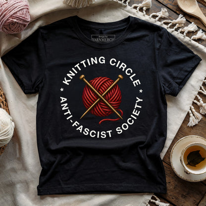Knitting Social Anti Fascist T-shirt