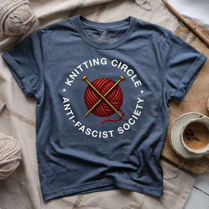 Knitting Social Anti Fascist T-shirt