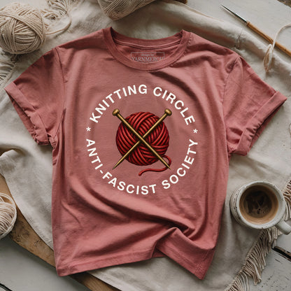 Knitting Social Anti Fascist T-shirt