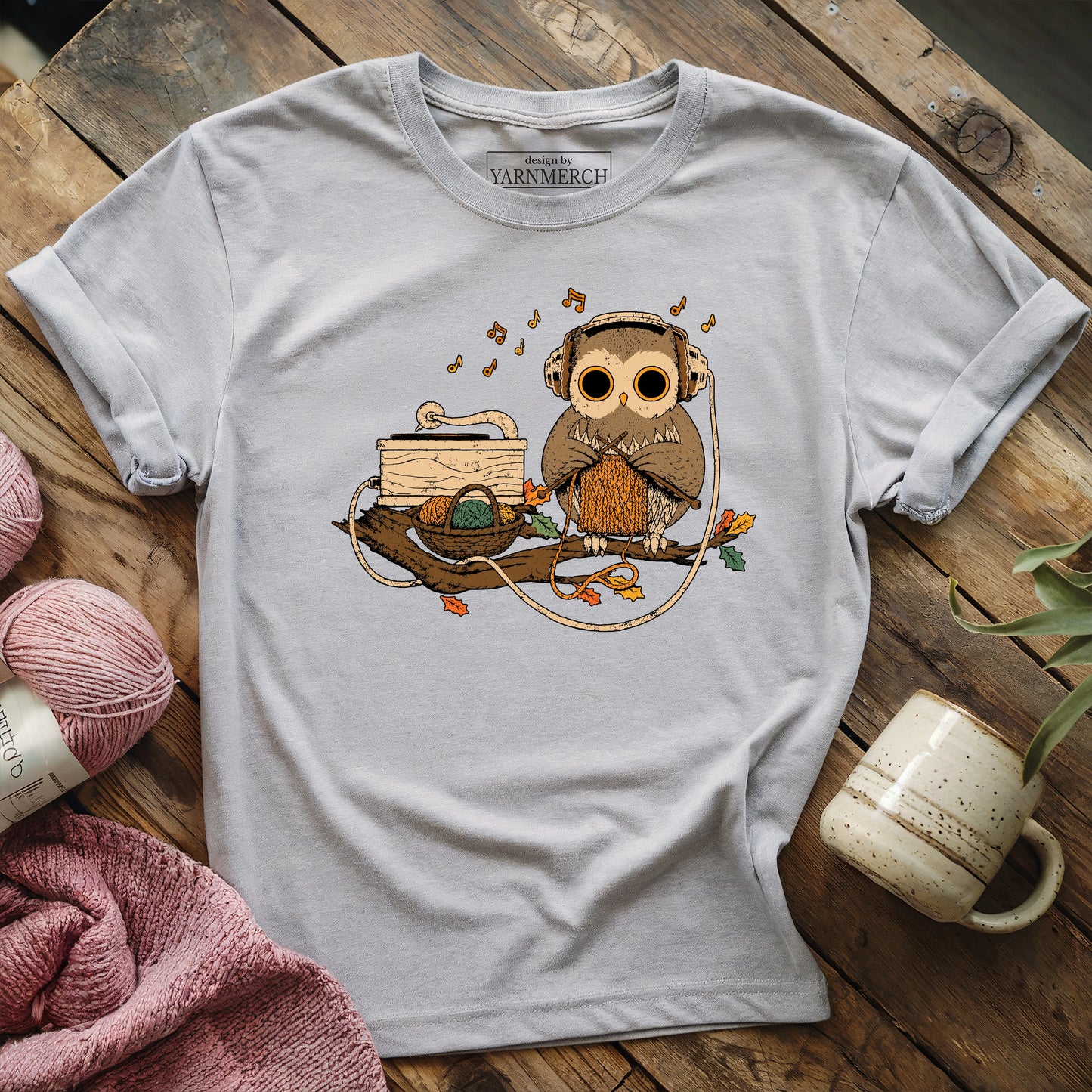 Owl Knitting T-shirt