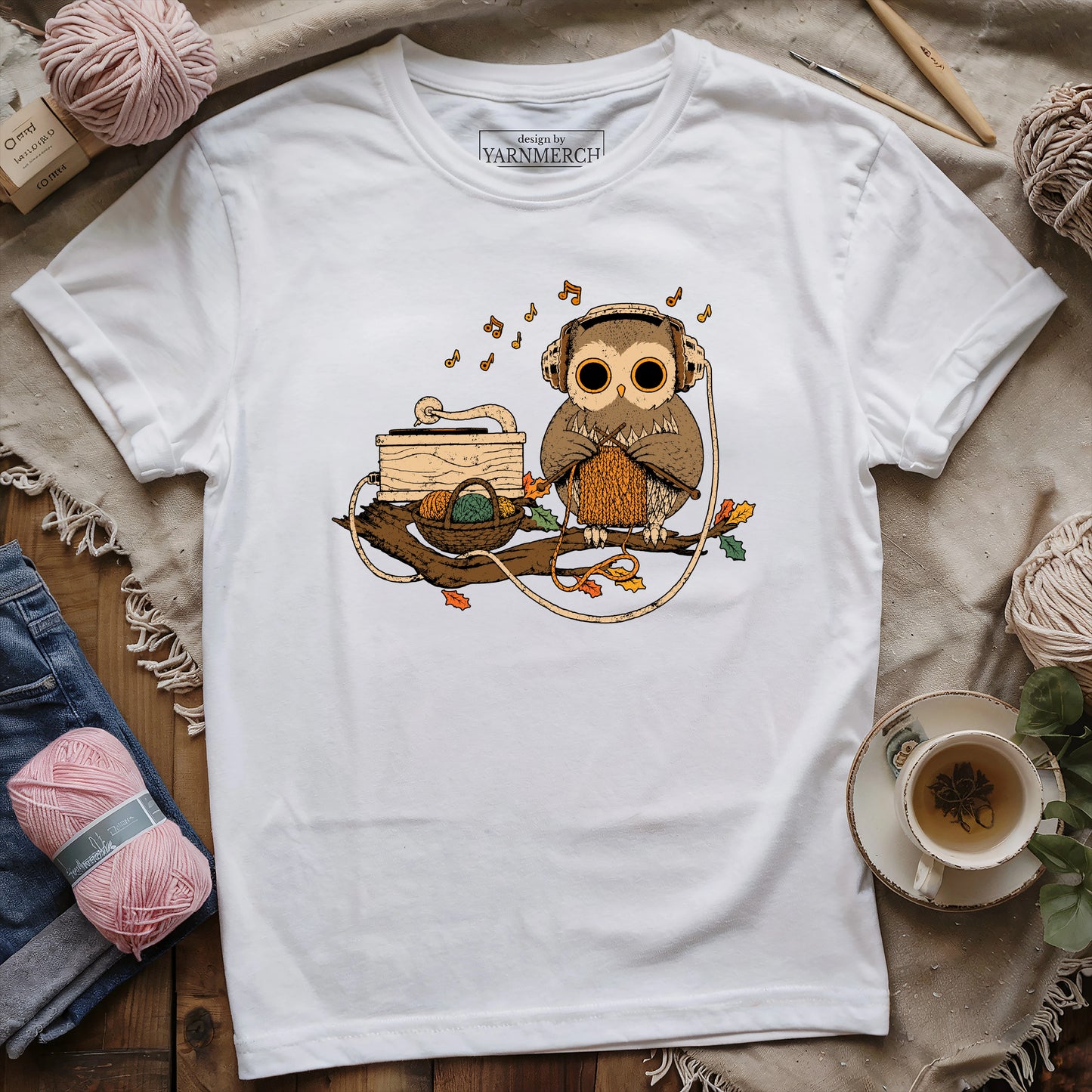 Owl Knitting T-shirt