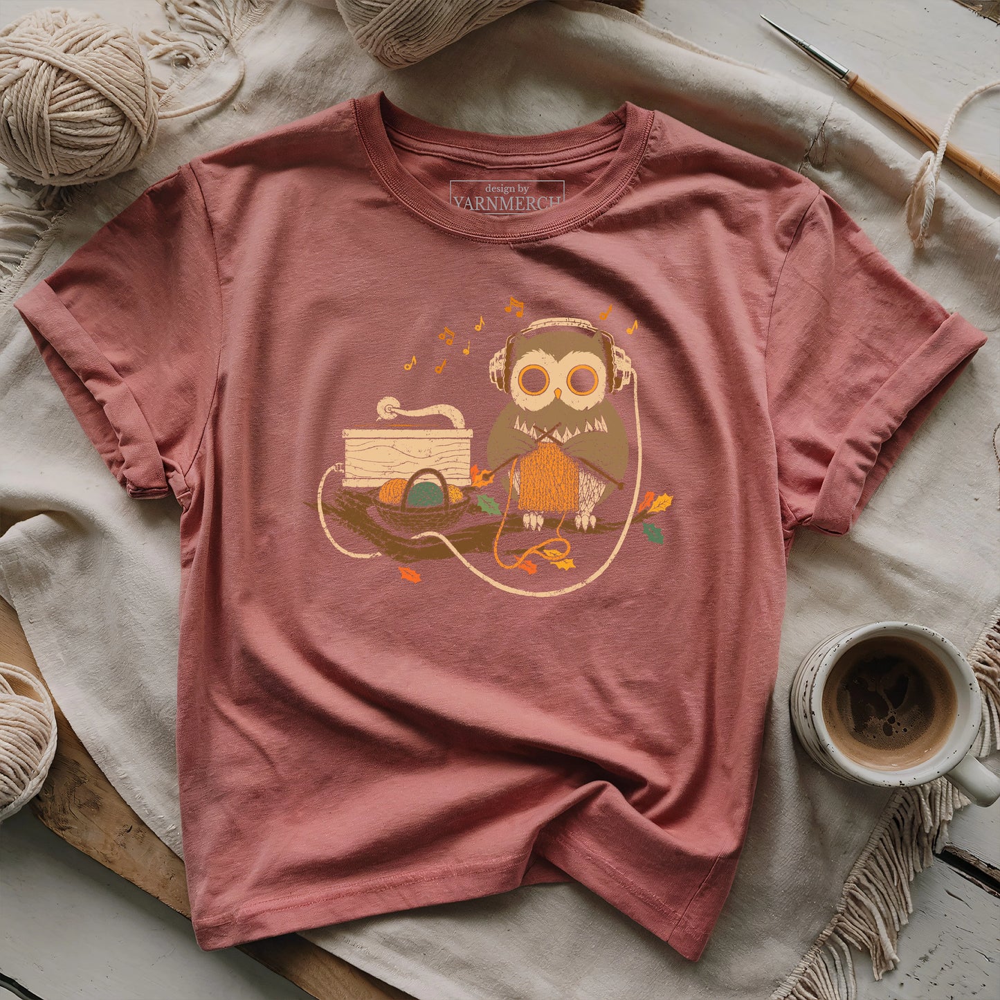 Owl Knitting T-shirt