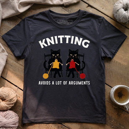 Knitting Avoids Fighting T-shirt