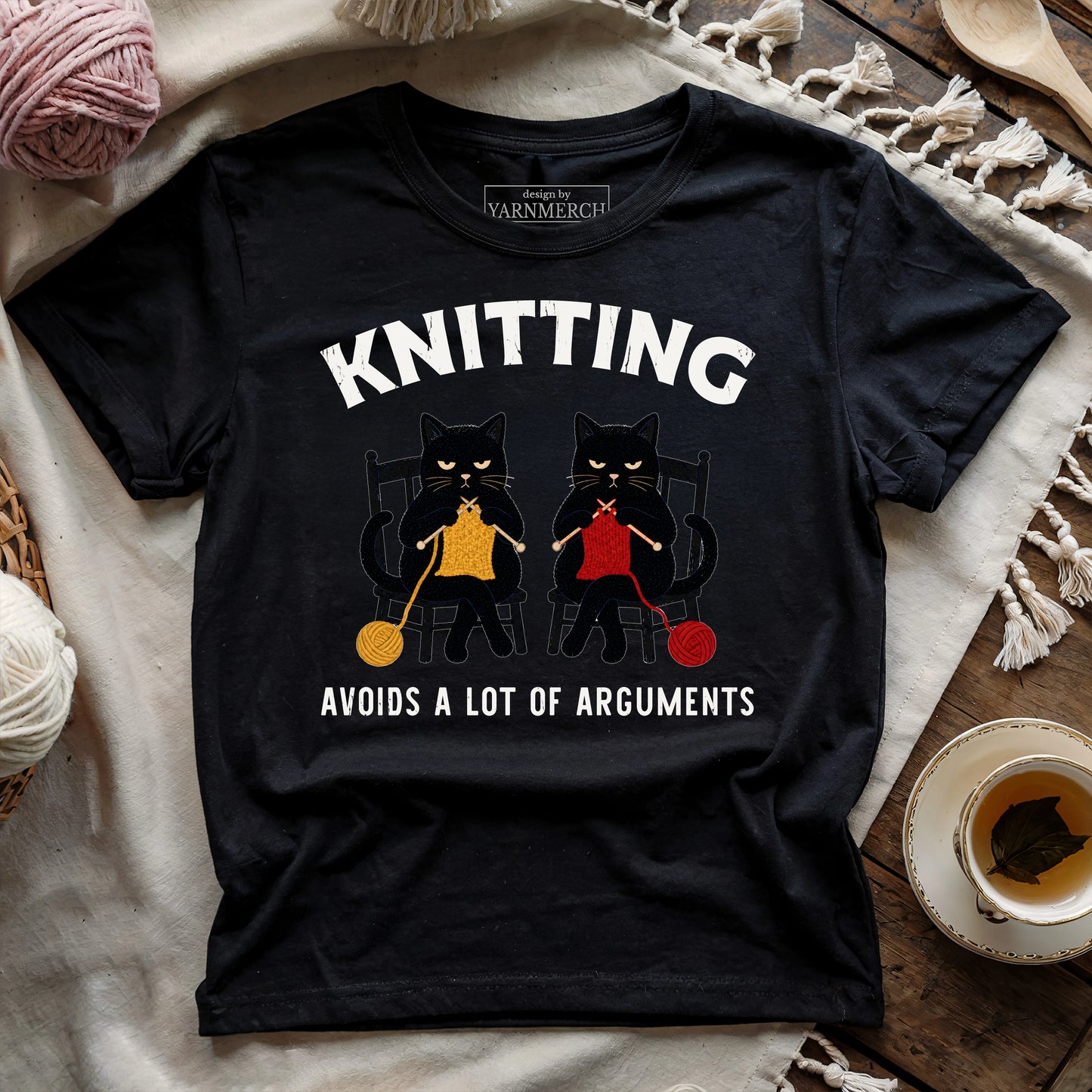 Knitting Avoids Fighting T-shirt