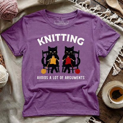Knitting Avoids Fighting T-shirt