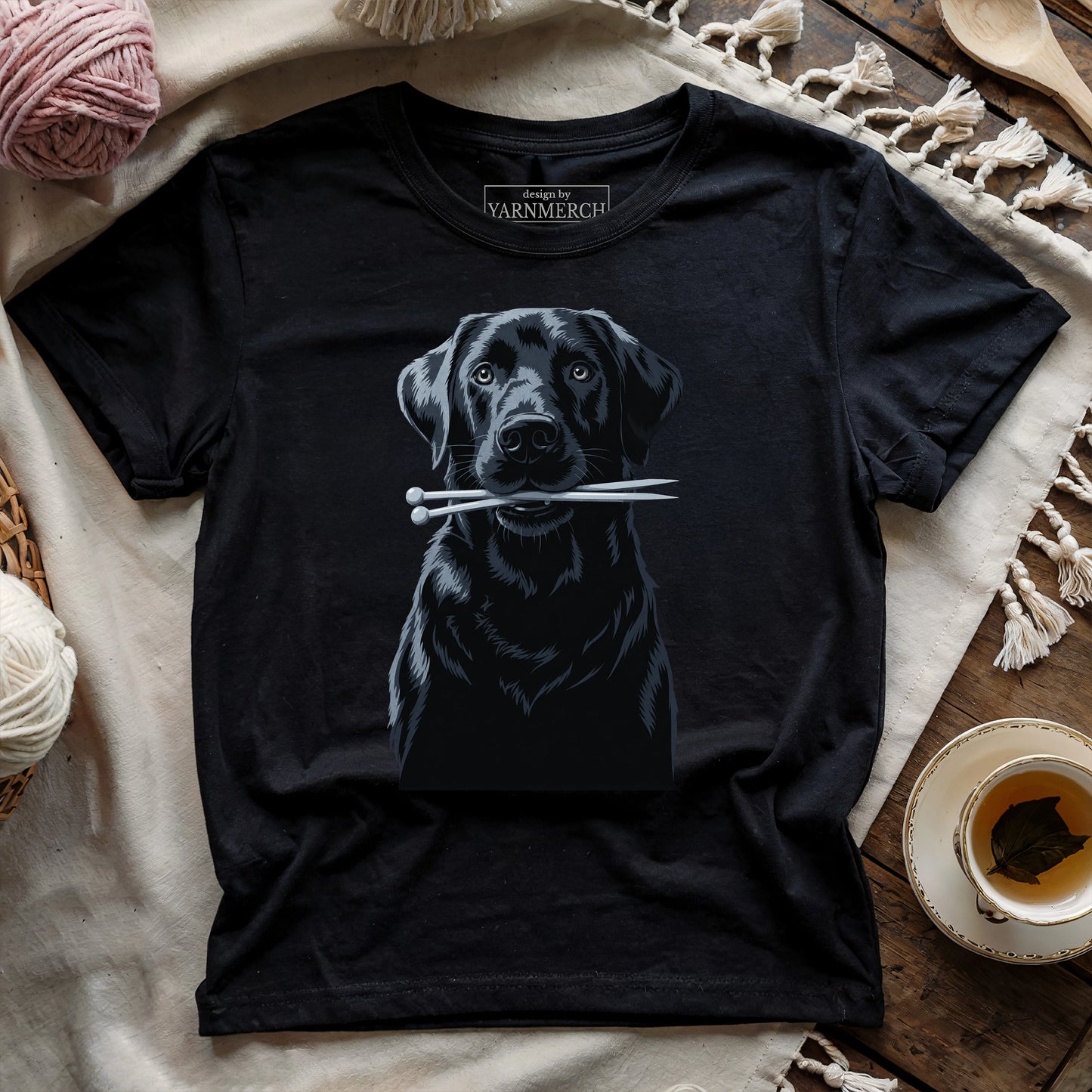 Labrador With Needles T-shirt