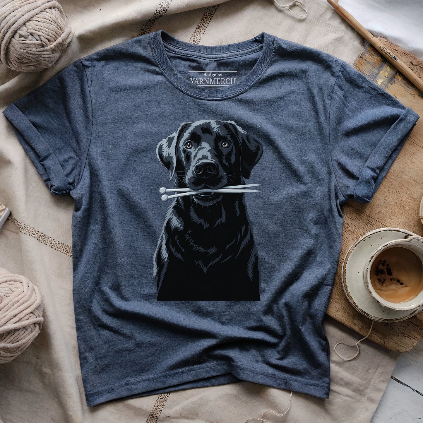 Labrador With Needles T-shirt