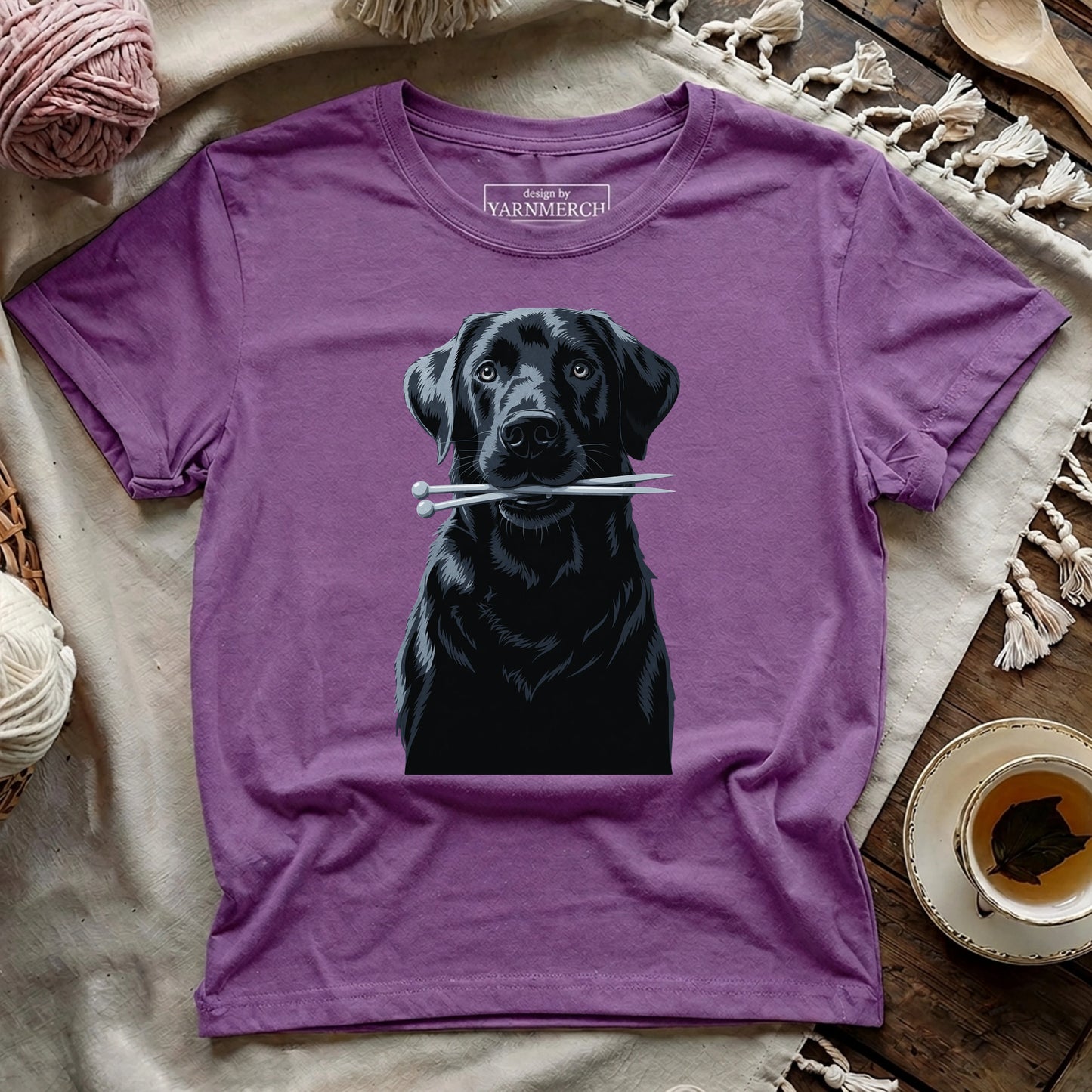Labrador With Needles T-shirt