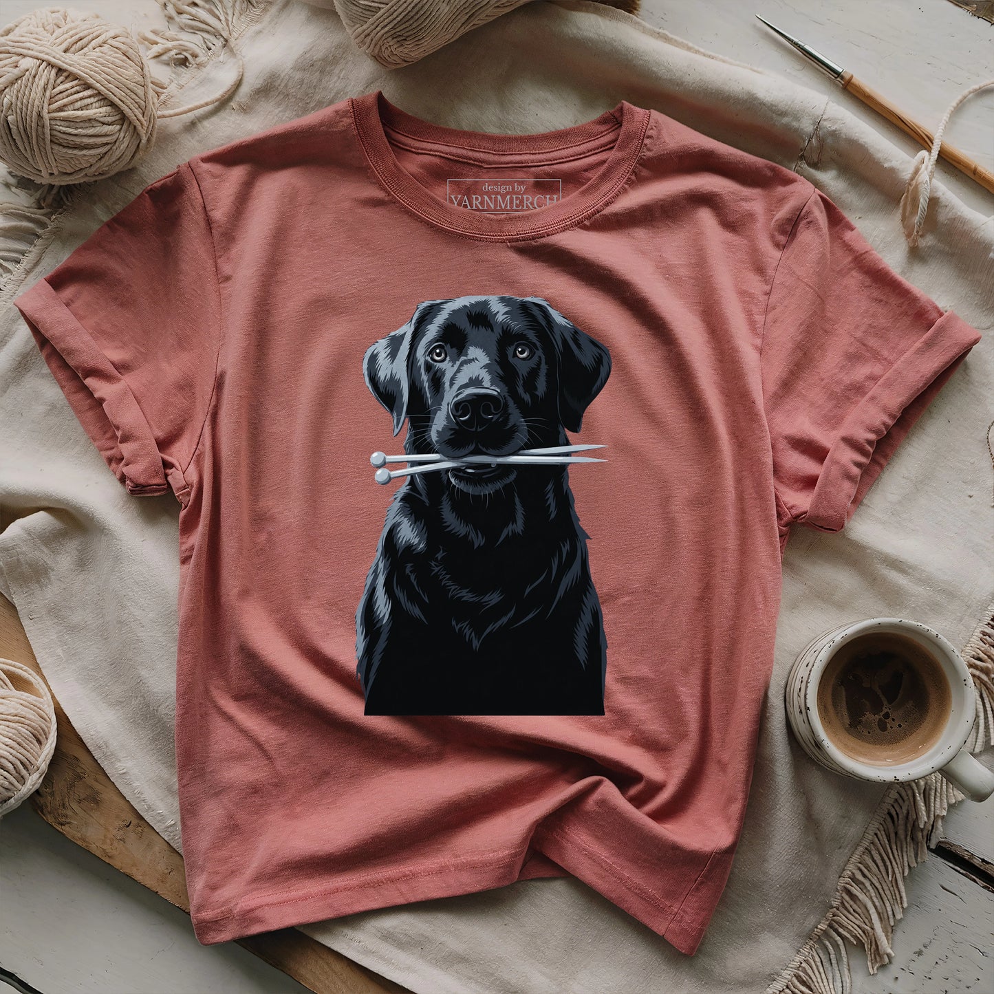 Labrador With Needles T-shirt