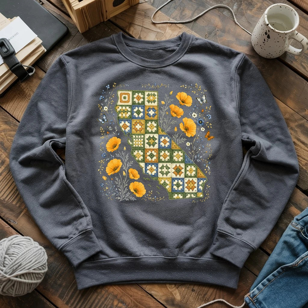 California In Granny Squares Sweatshirt
