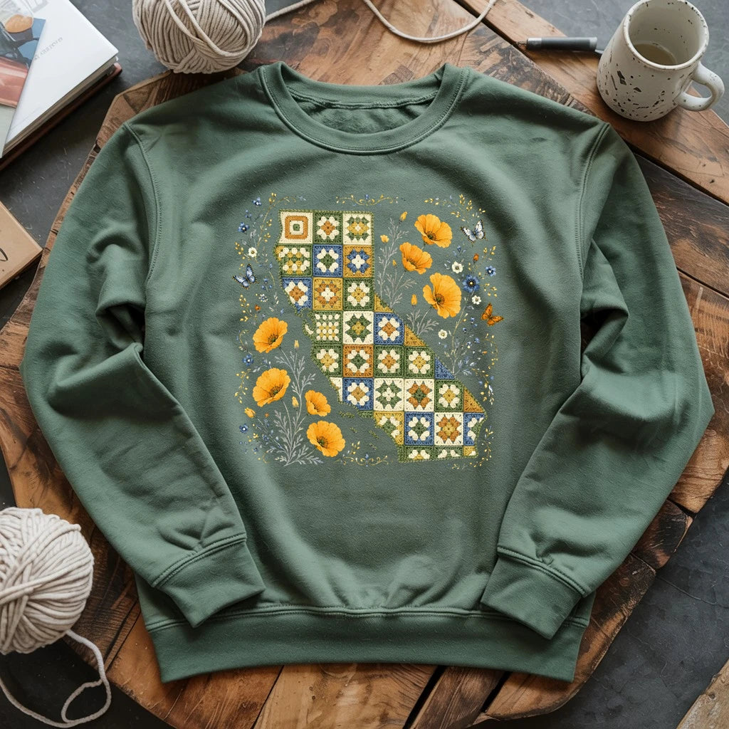 California In Granny Squares Sweatshirt