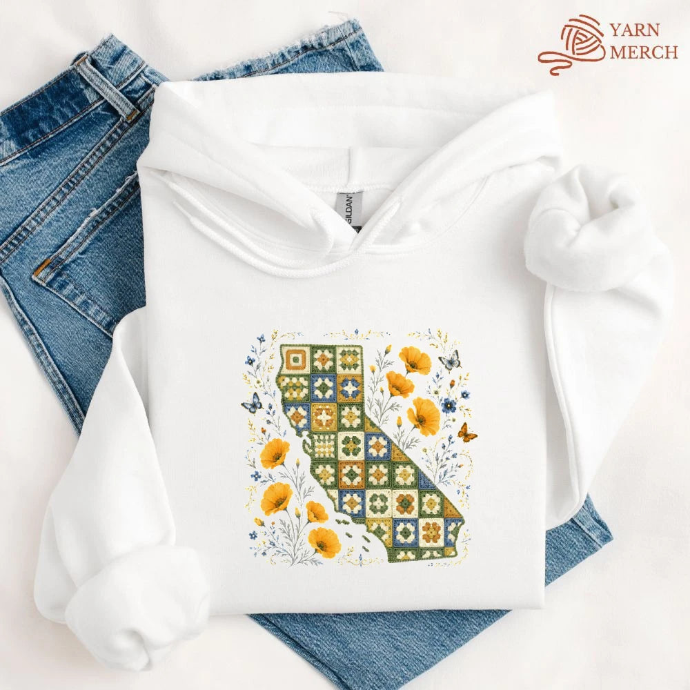 California In Granny Squares Hoodie