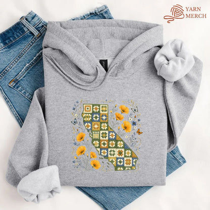 California In Granny Squares Hoodie