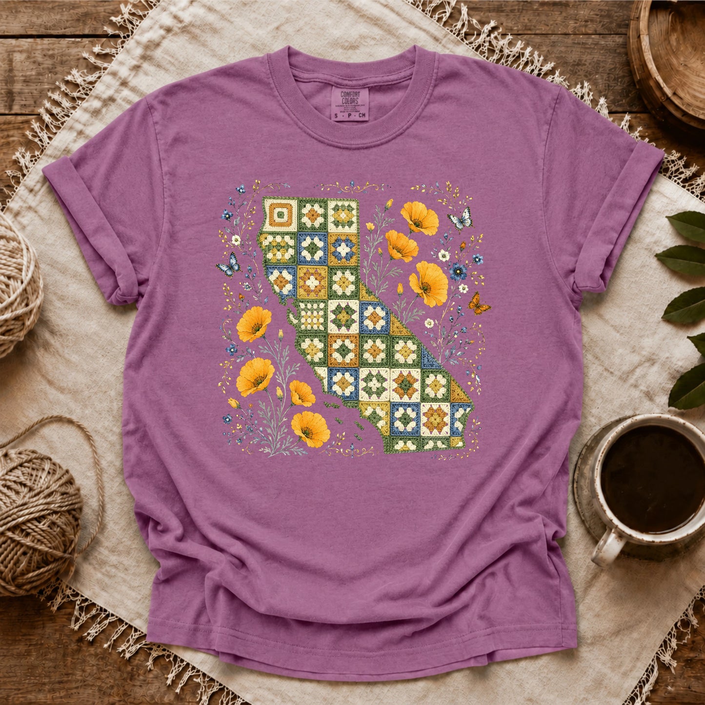 Comfort Colors California In Granny Squares T-shirt