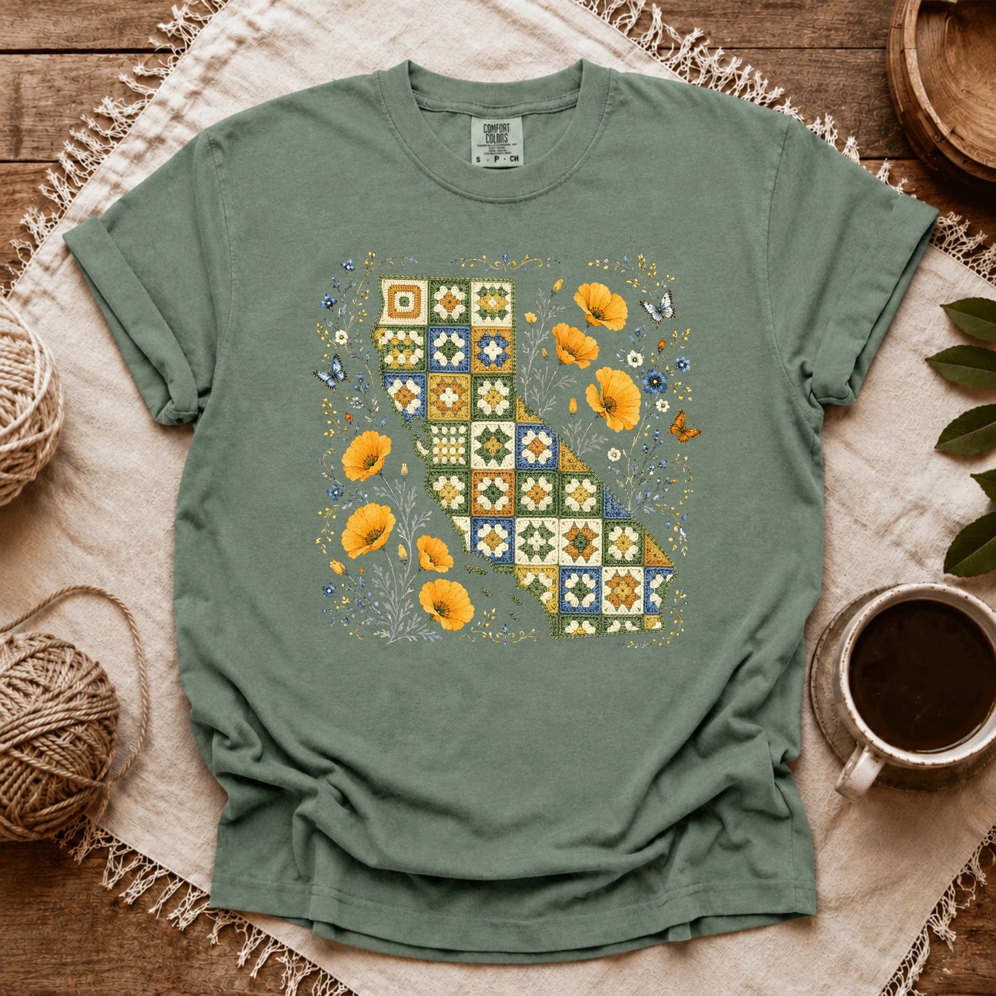 Comfort Colors California In Granny Squares T-shirt
