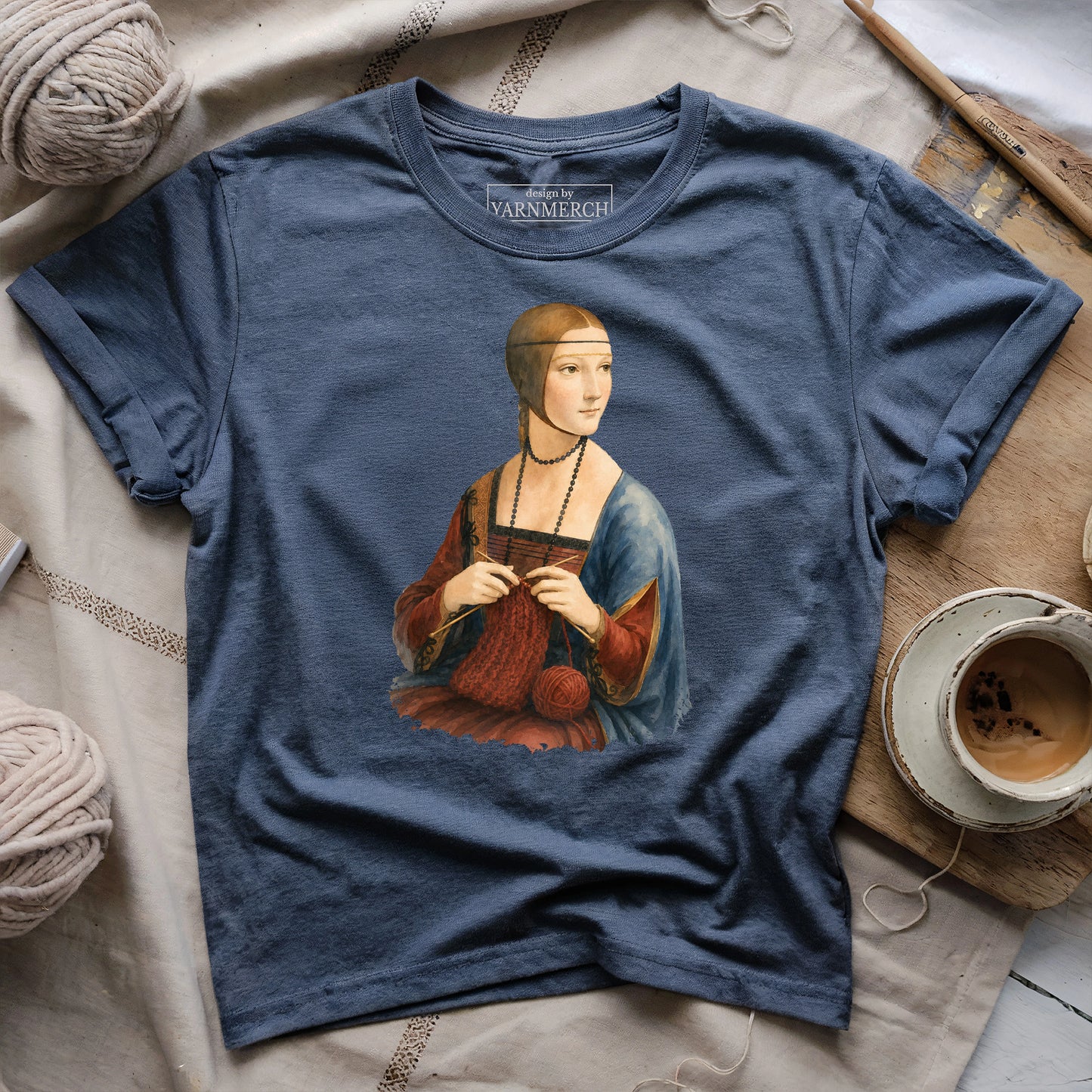 Lady With Knitting T-shirt
