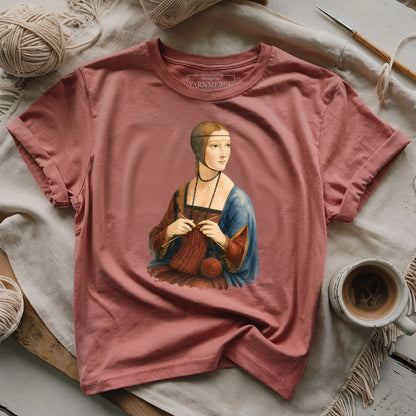 Lady With Knitting T-shirt