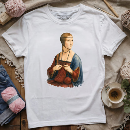 Lady With Knitting T-shirt