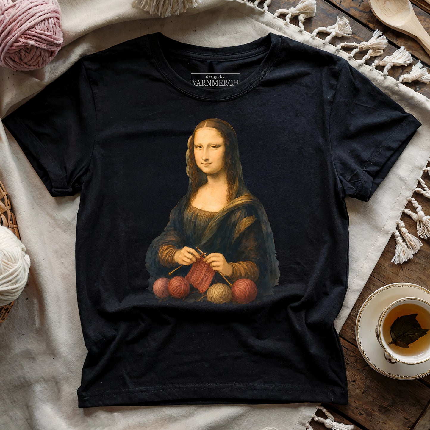 Mona Lisa Knitting T-shirt