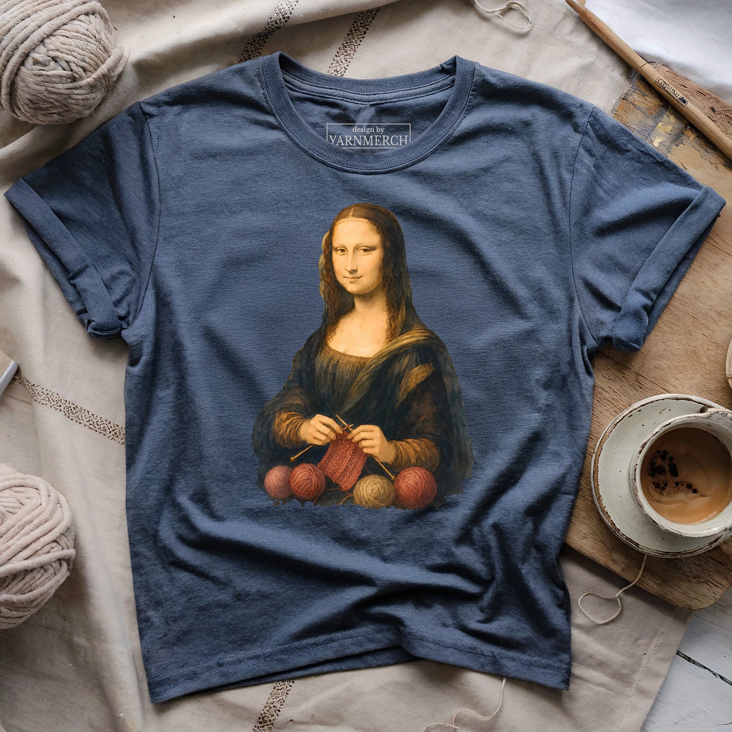 Mona Lisa Knitting T-shirt