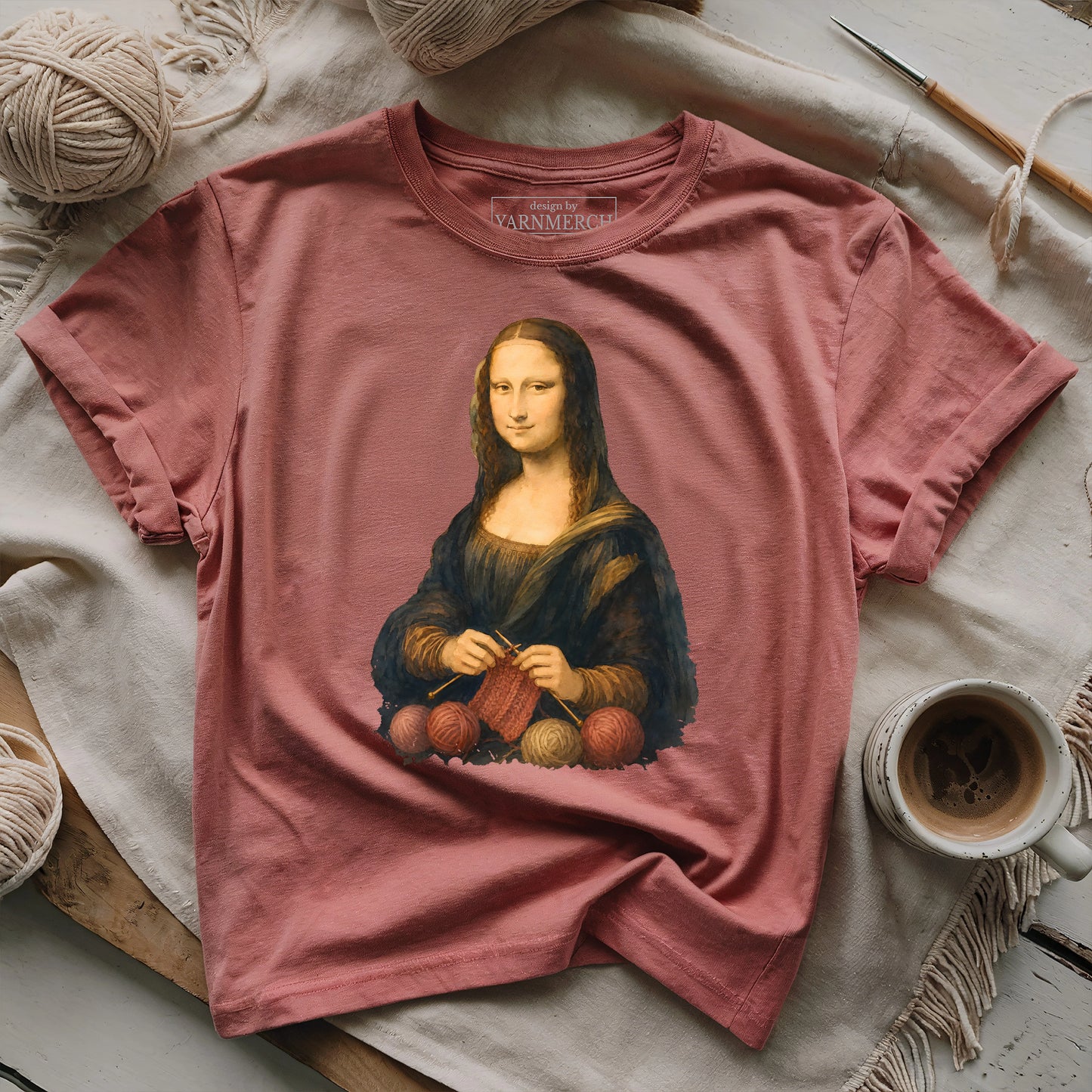 Mona Lisa Knitting T-shirt
