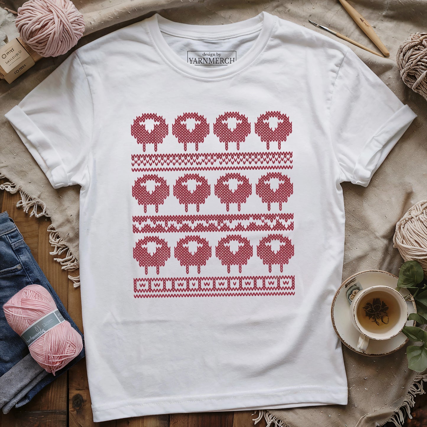 Sheeps In Fair Isle T-shirt