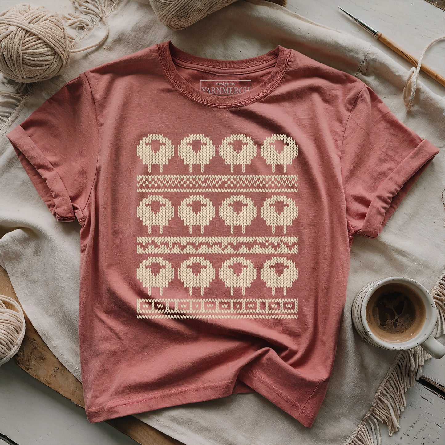 Sheeps In Fair Isle T-shirt