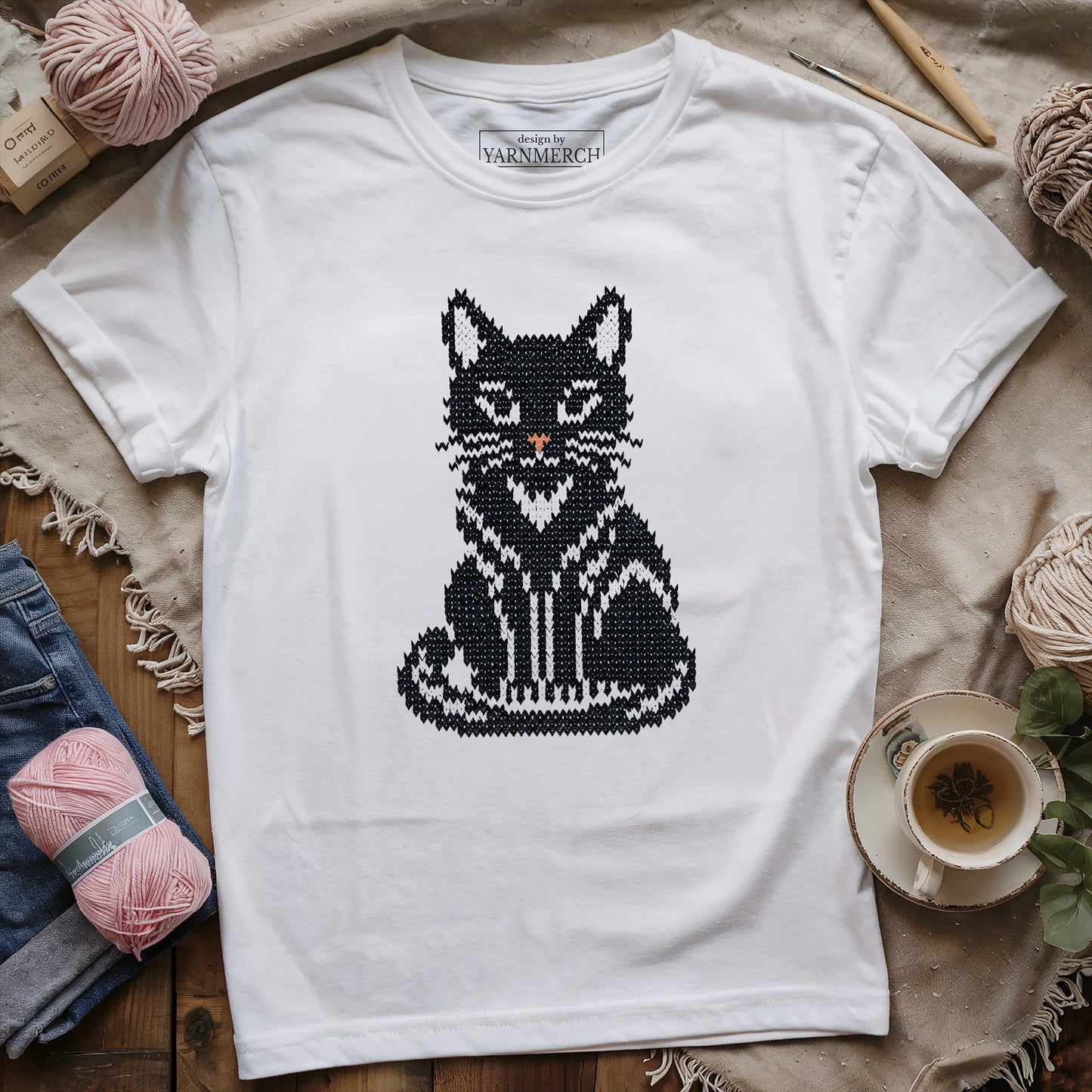 Fair Isle Cat T-shirt