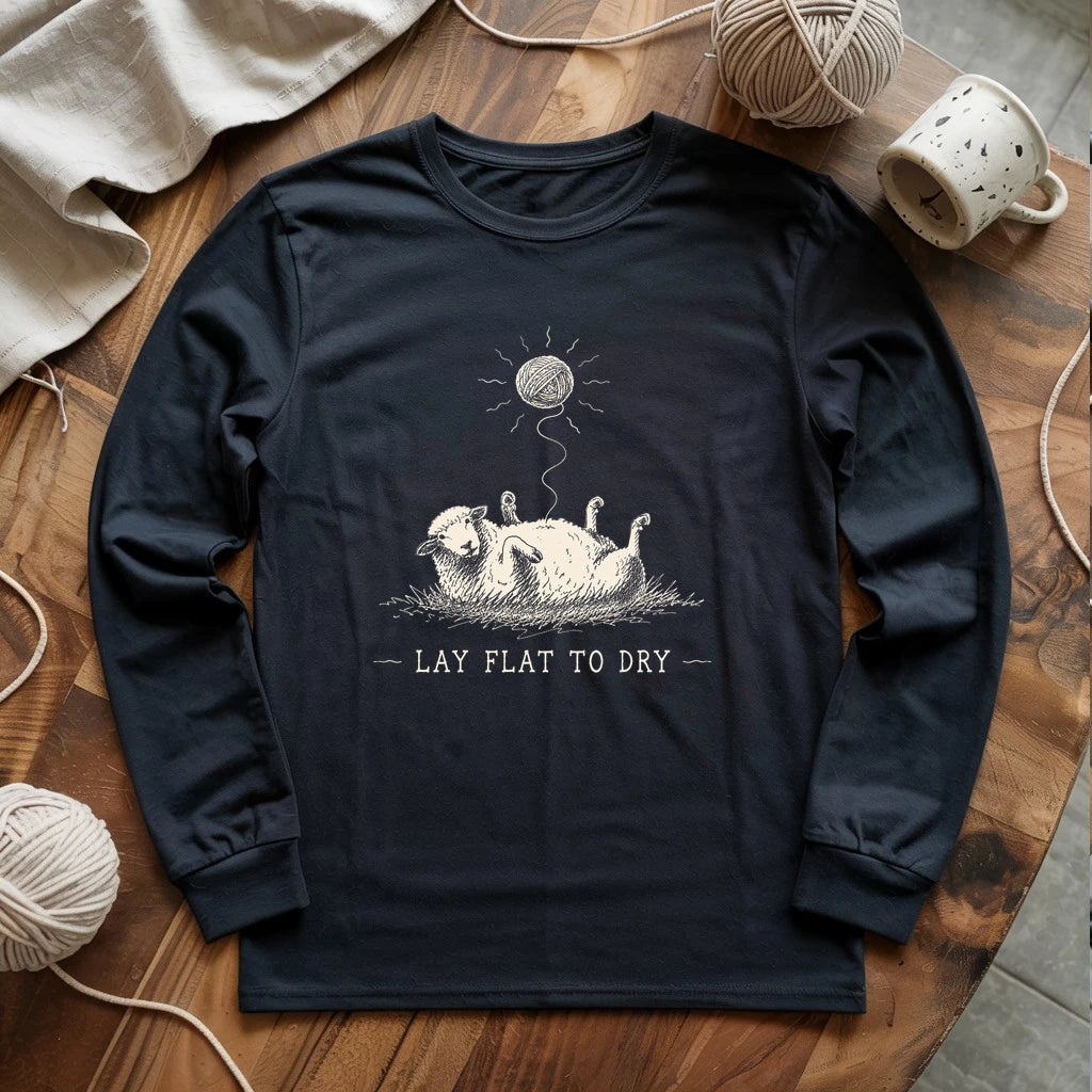 Lay Flat To Dry Sheep Long Sleeve T-shirt