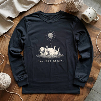 Lay Flat To Dry Sheep Long Sleeve T-shirt