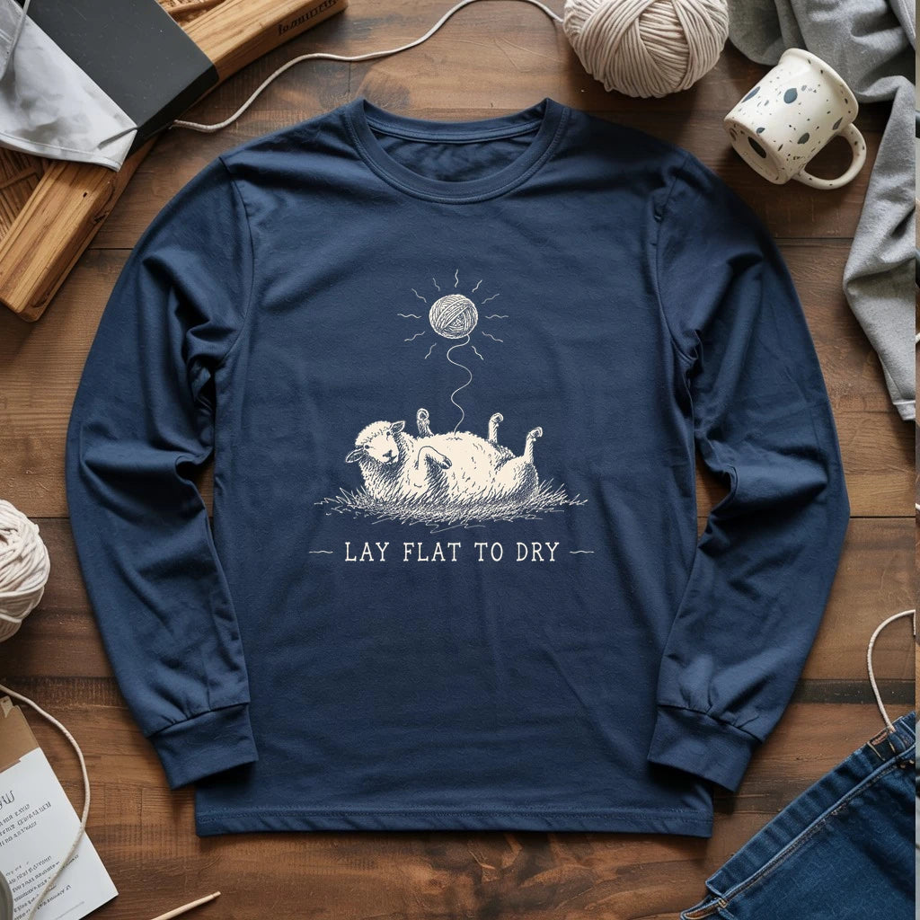 Lay Flat To Dry Sheep Long Sleeve T-shirt