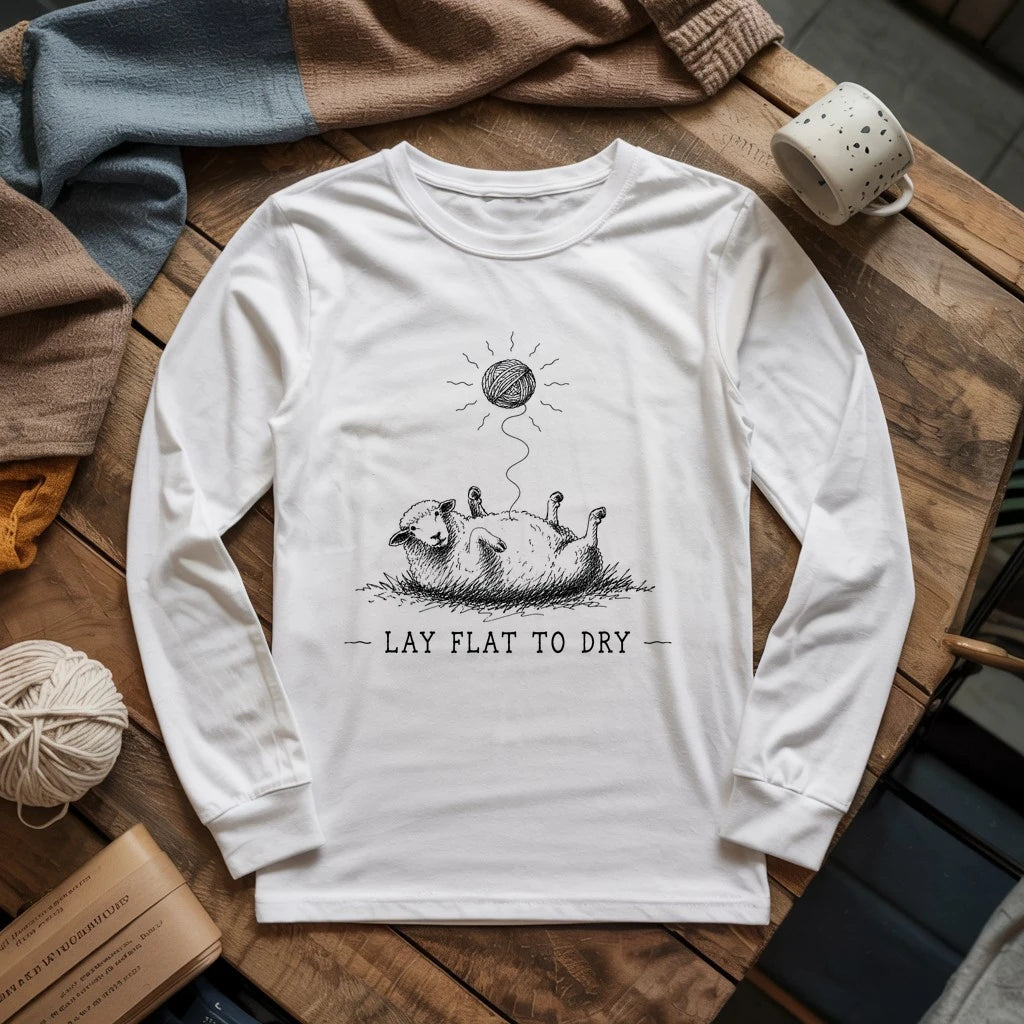 Lay Flat To Dry Sheep Long Sleeve T-shirt