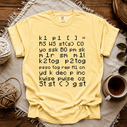Comfort Colors Knitting Code T-shirt