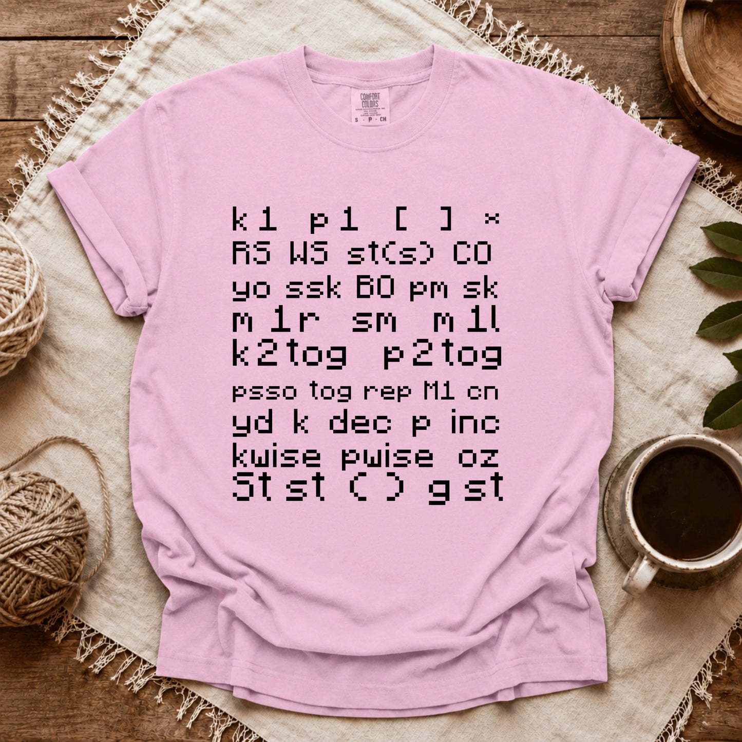 Comfort Colors Knitting Code T-shirt