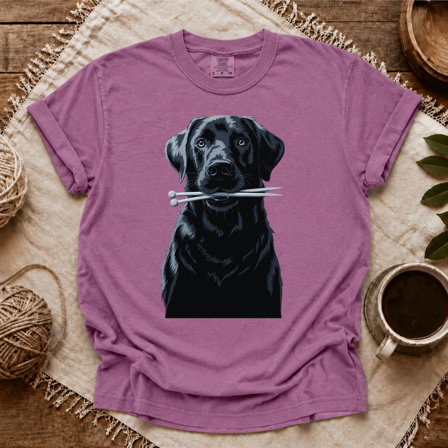 Comfort Colors Labrador With Needles T-shirt