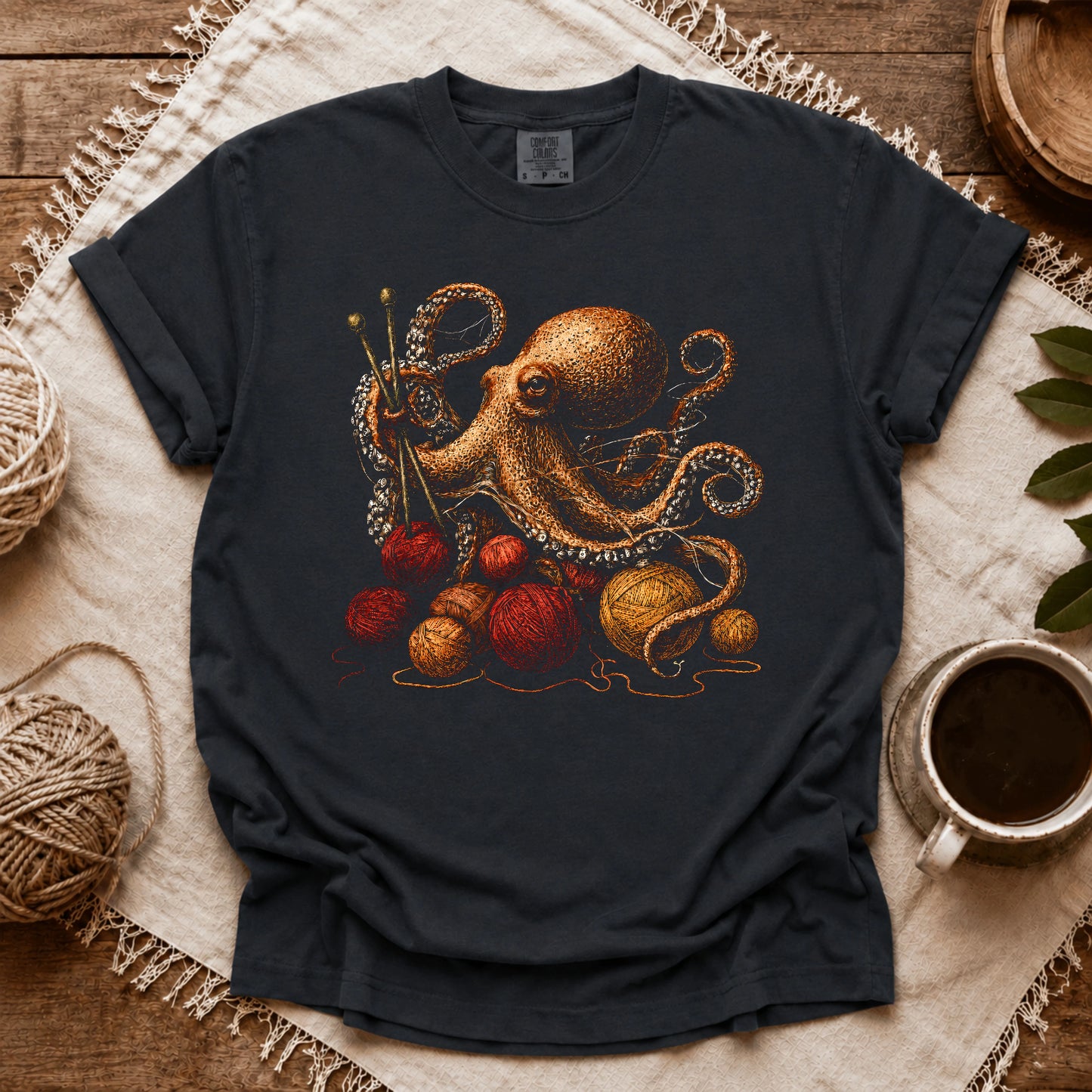 Comfort Colors Knit With Octopus T-shirt