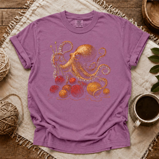 Comfort Colors Knit With Octopus T-shirt