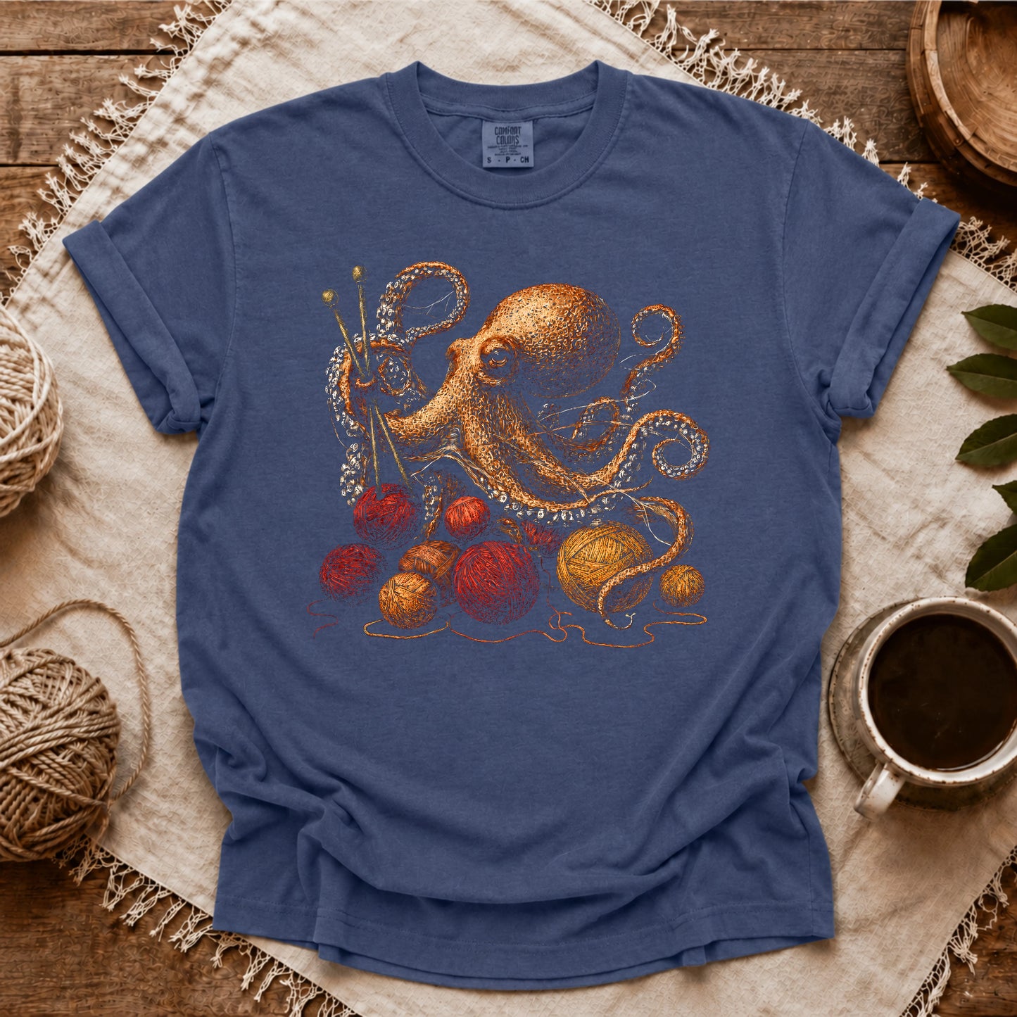 Comfort Colors Knit With Octopus T-shirt