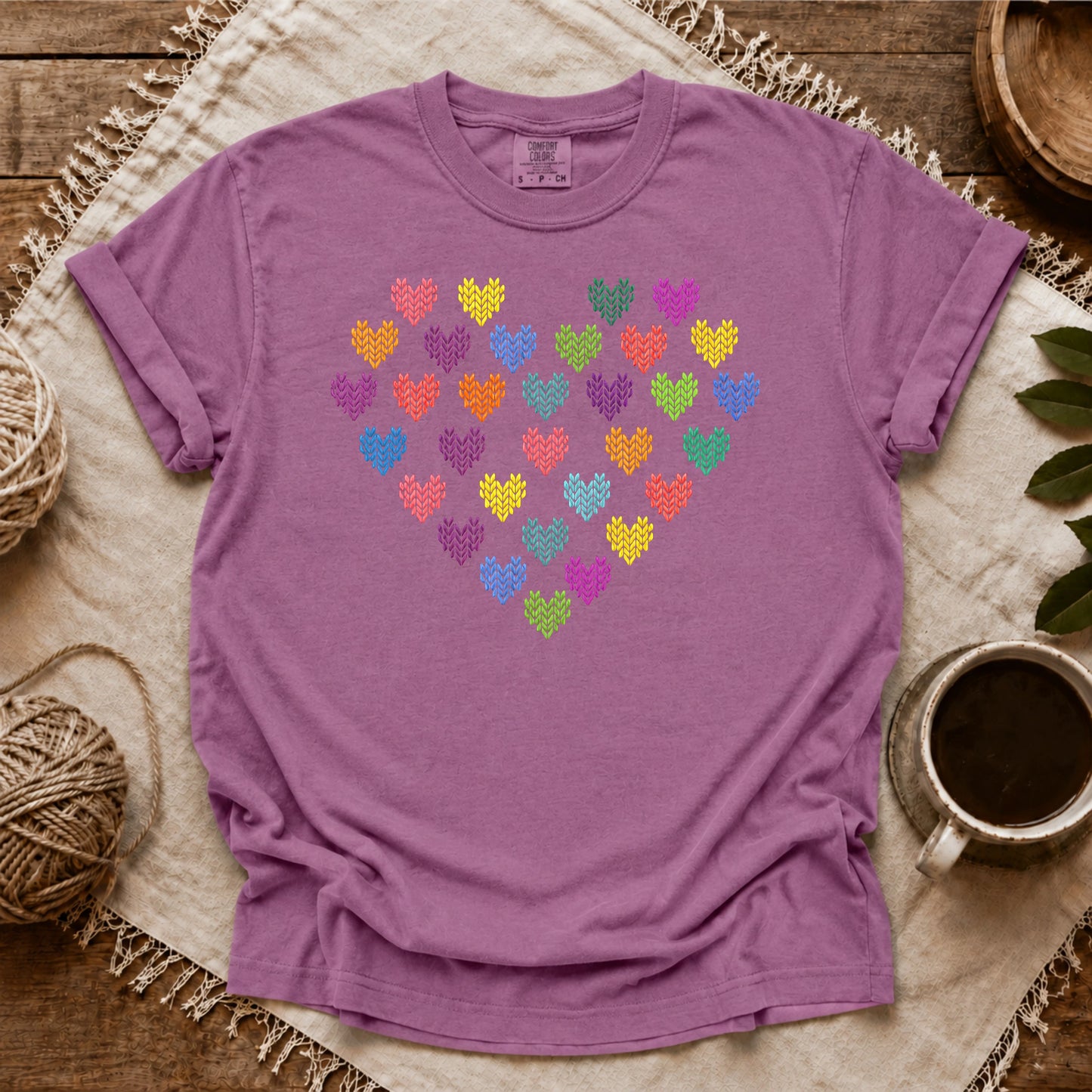 Comfort Colors Fair Isle Heart T-shirt