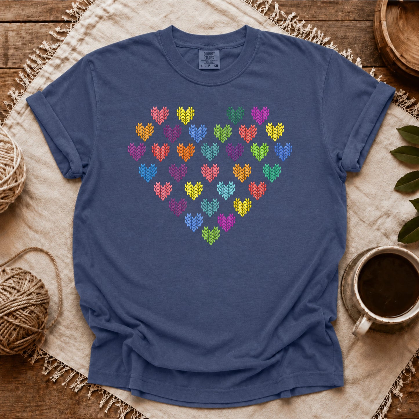 Comfort Colors Fair Isle Heart T-shirt