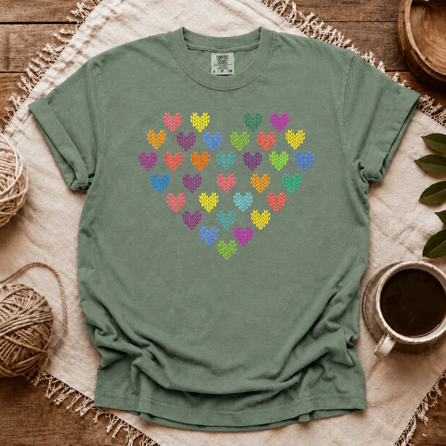 Comfort Colors Fair Isle Heart T-shirt