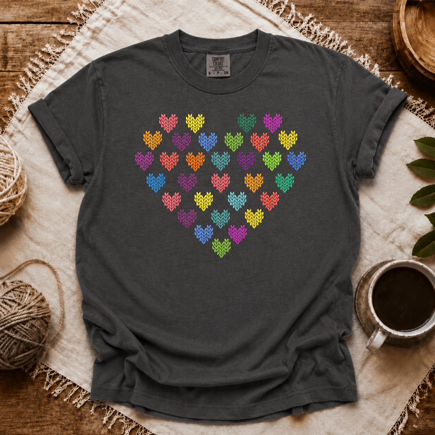 Comfort Colors Fair Isle Heart T-shirt