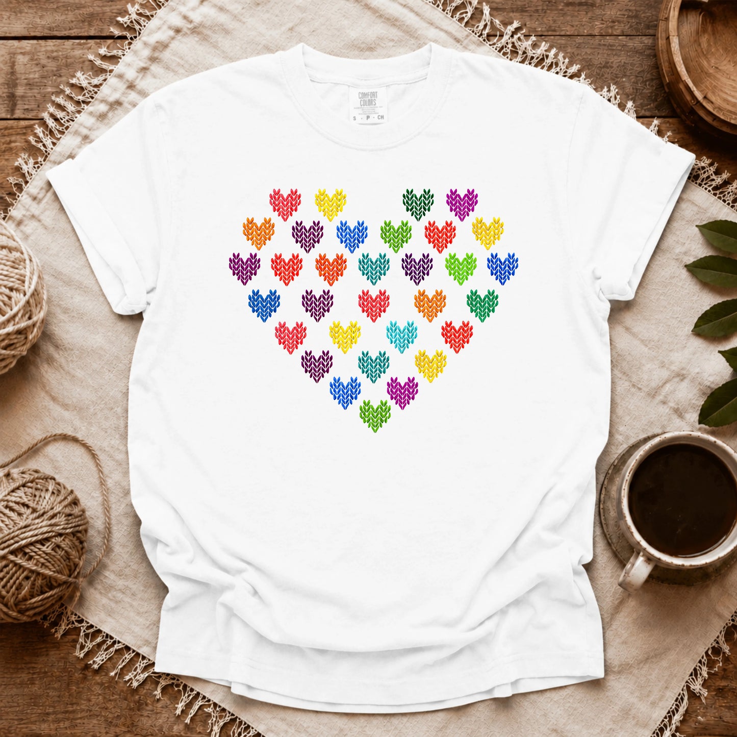 Comfort Colors Fair Isle Heart T-shirt