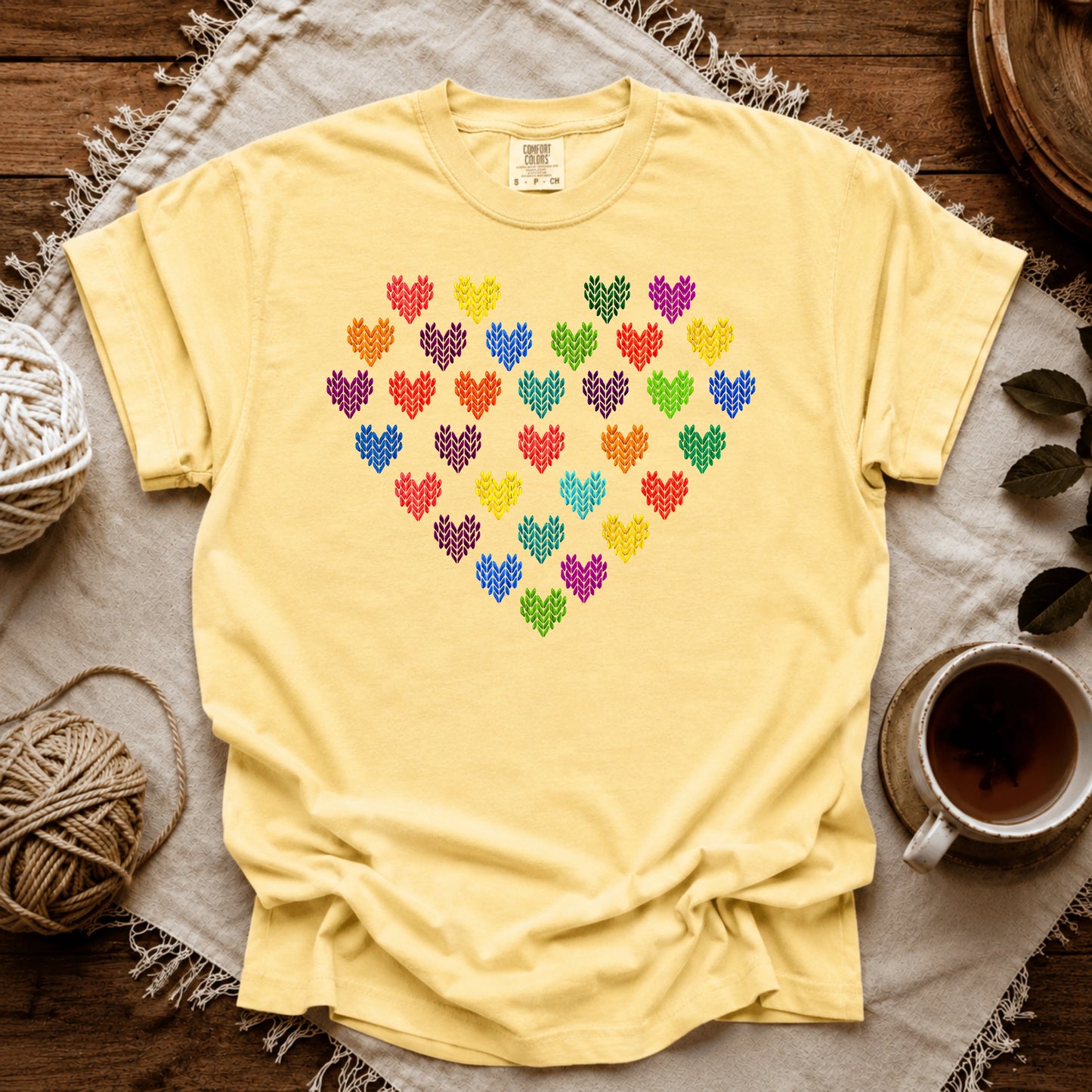 Comfort Colors Fair Isle Heart T-shirt