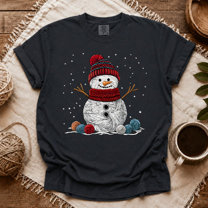 Comfort Colors Yarn Snowman T-shirt